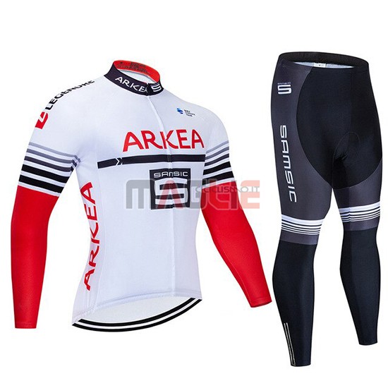 Maglia Arkea Samsic Manica Corta 2019 Bianco Rosso - Clicca l'immagine per chiudere